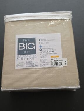 The Big One Easy-Care Sheet Set - Beige/Tan
